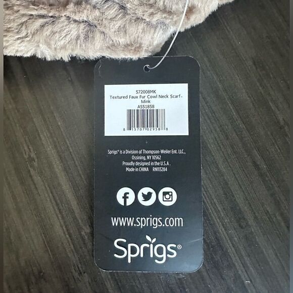 Textured faux fur (mink) cowl neck scarf - Picture 3 of 7